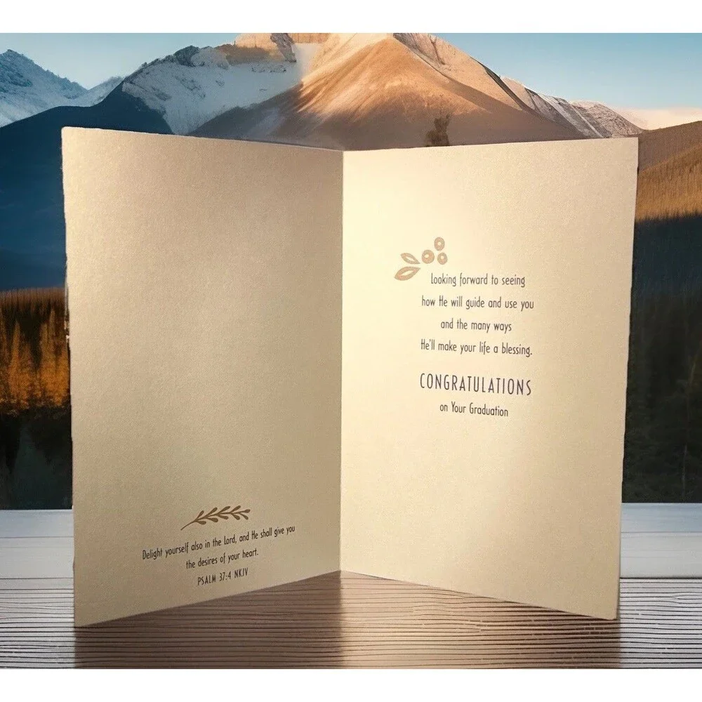 DaySpring Joyfully Yours Christian College Graduate Graduation Card w/ Envelope